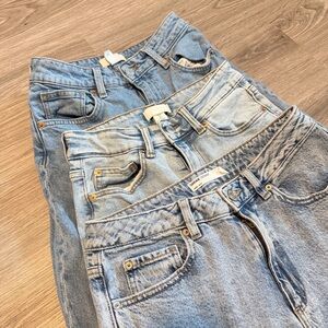 3 Bundle Stylish Light Blue Denim Jeans